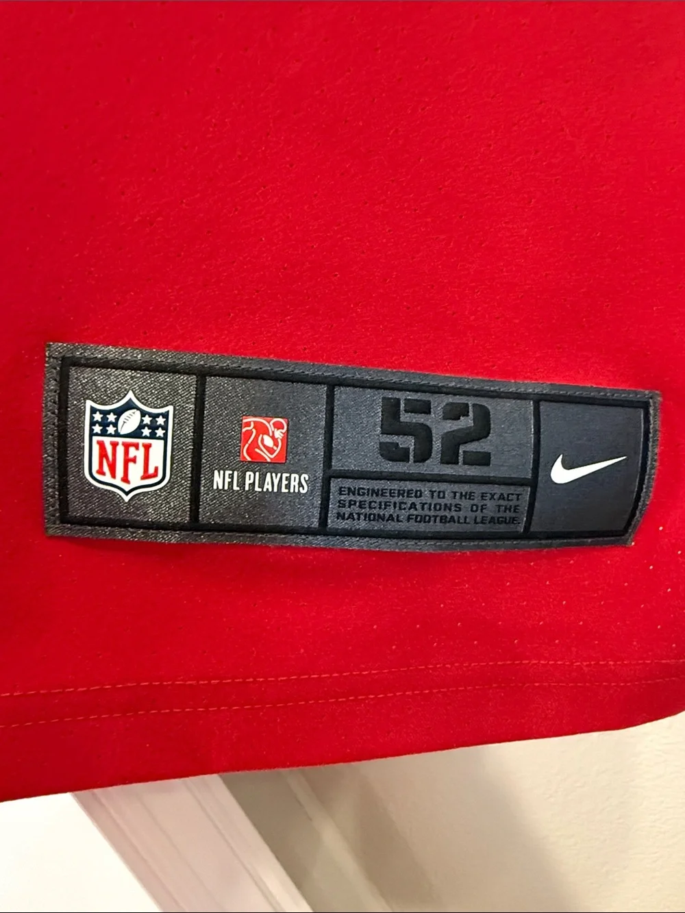 Nike Red Football Jersey #85 with White Accents MENS
